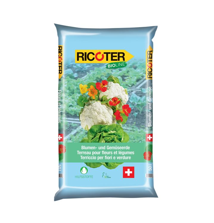 Ricoter Blumen- u. Gemüseerde Bio 50 Liter